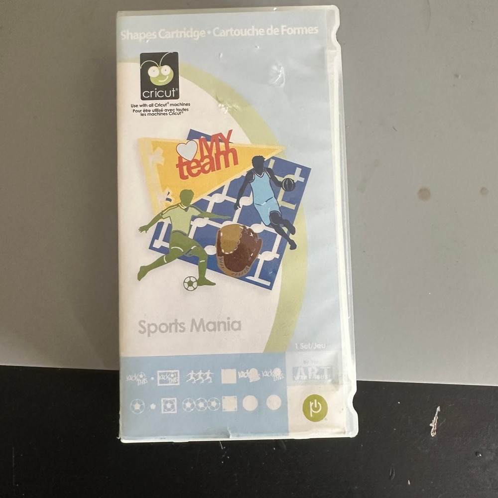 Cricut Sports Mania Shape Cartridge with Overlay and Handbook 290521
